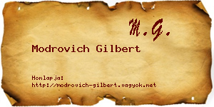 Modrovich Gilbert névjegykártya